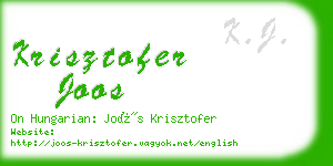 krisztofer joos business card